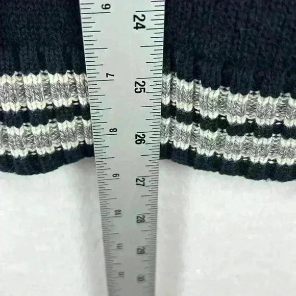 American Eagle Outfitters Cardigan Sweater Sz Medium Blue/White Button Pockets - Picture 11 of 11